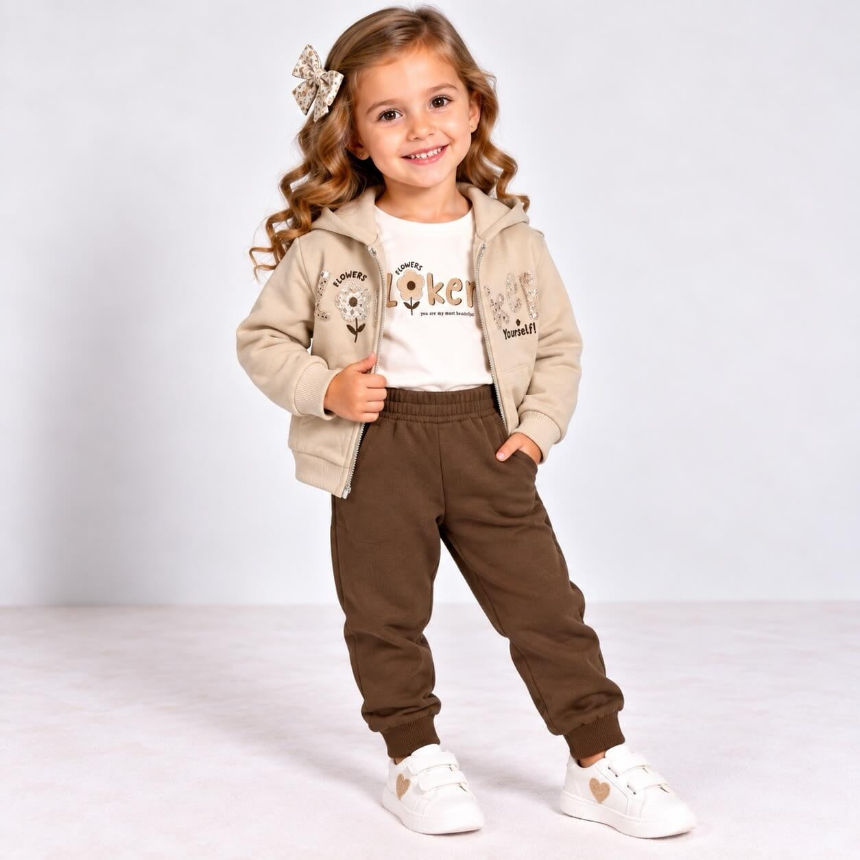 Tuta 3 Pezzi Felpata Neonata