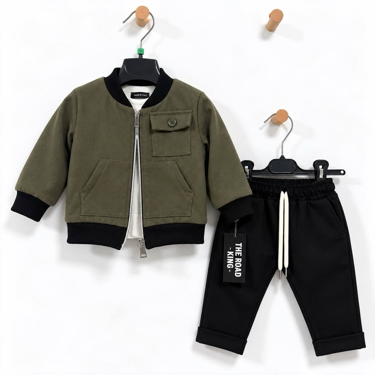 Completo neonato 3 Pezzi + Giubbbino Camosciato