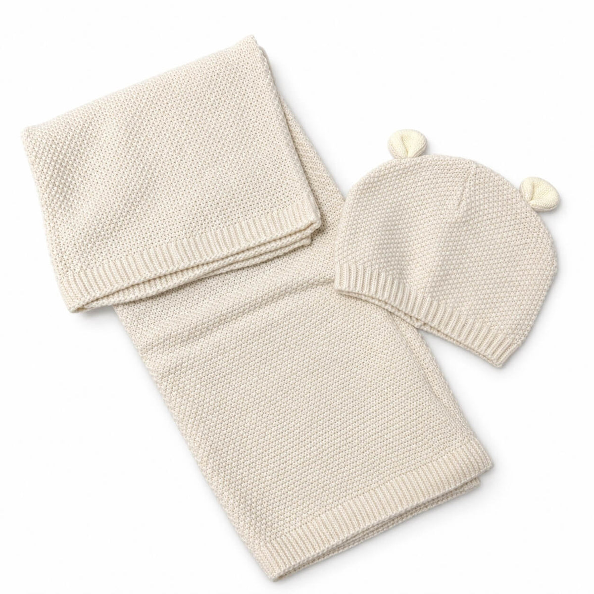 Completo Cappello + Scialle in Misto Lana
