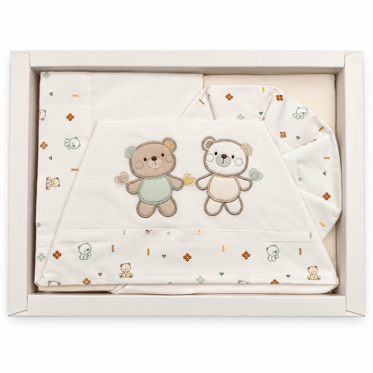 Completo Lettino Bruco Bruco 100% Cotone