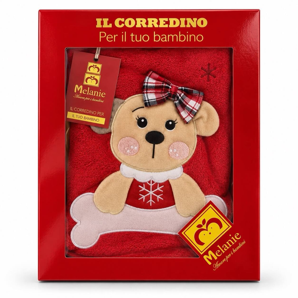 Coperta Rossa in Coral Per Lettino - Melanie