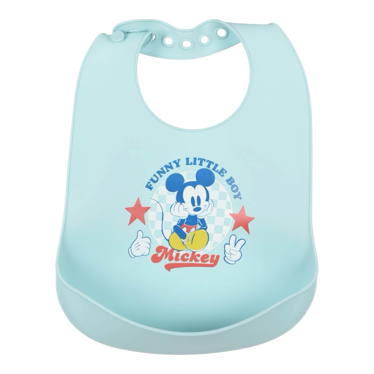 Bavetta in Silicone con Tasca Raccoglipappa – Disney Mickey Mouse