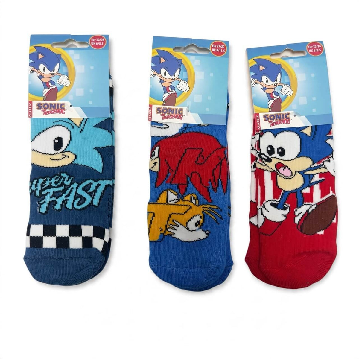 3 Coppie di Calzini Antiscivolo Bambino – Sonic