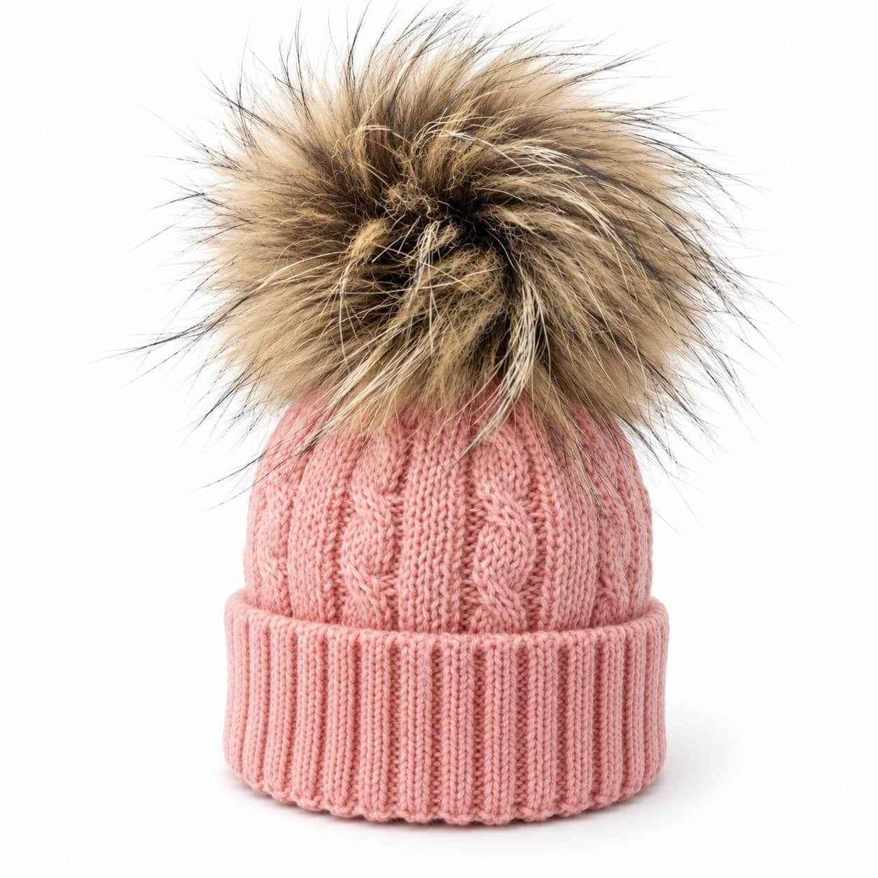 Cappello in Misto Lana PopPon in Volpe
