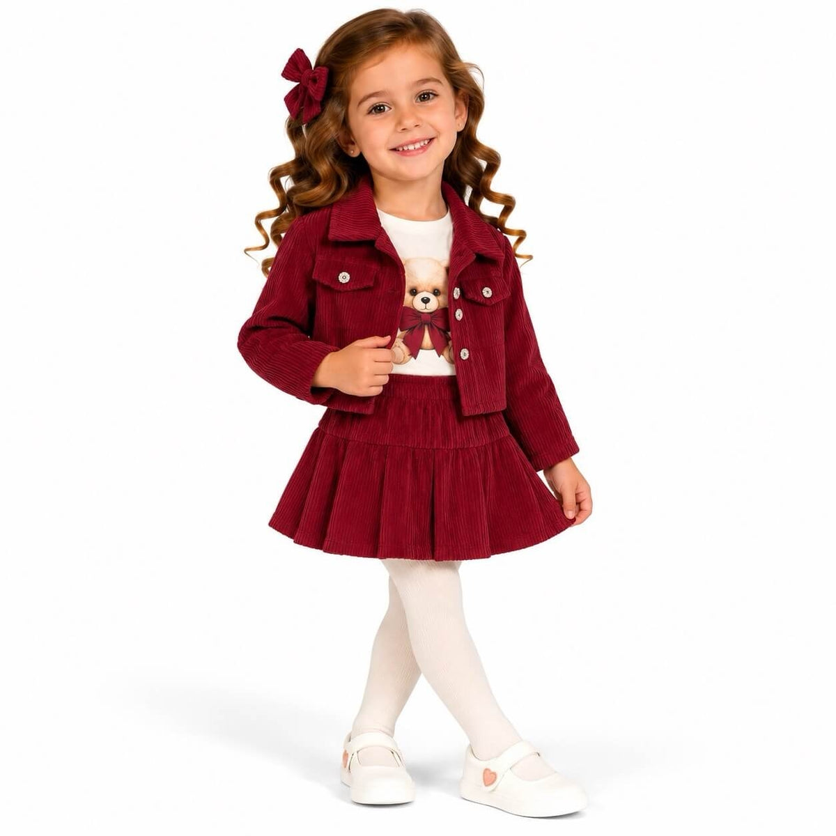 Completo Bimba 3 Pezzi Effetto Velluto a Coste – DFY