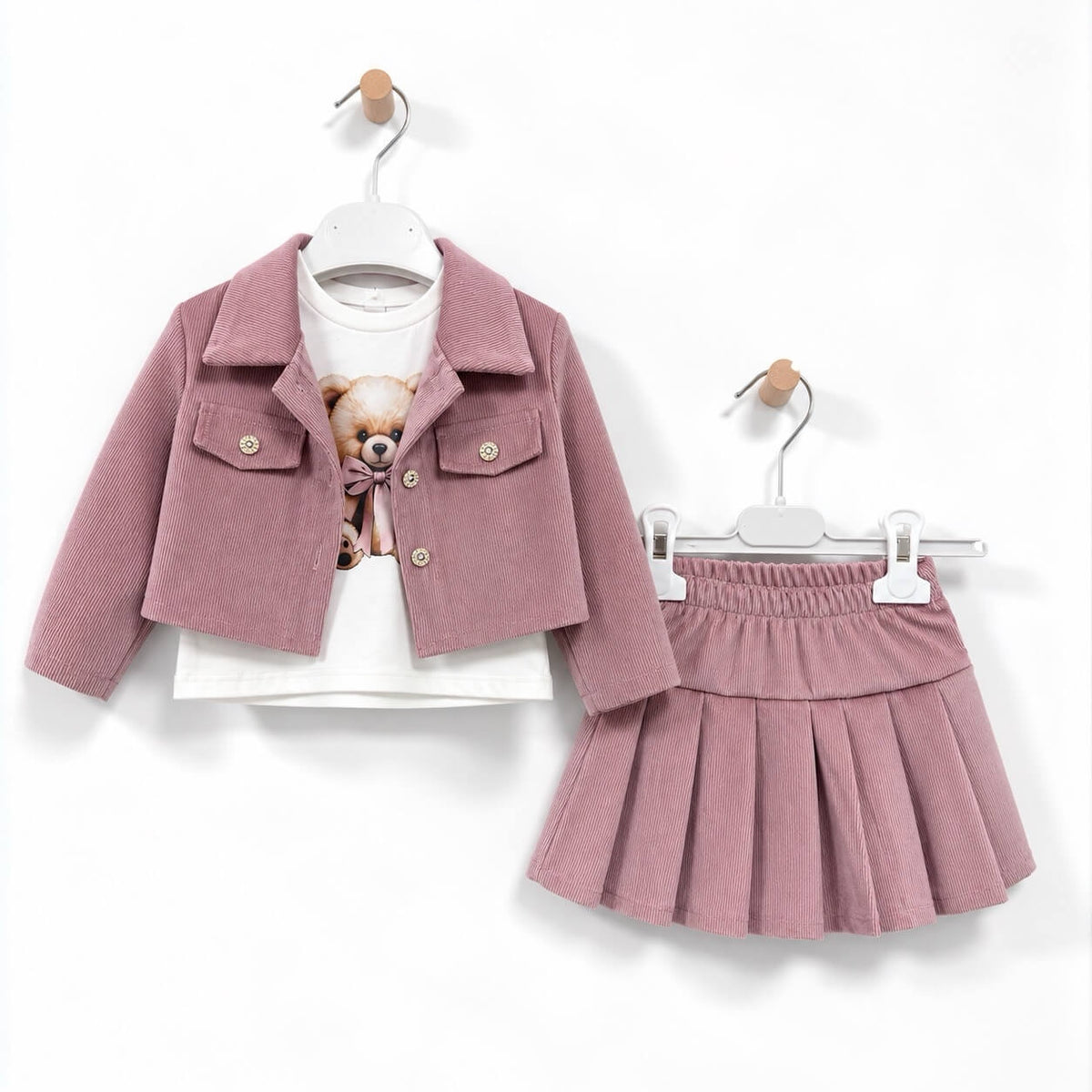 Completo Bimba 3 Pezzi Effetto Velluto a Coste – DFY