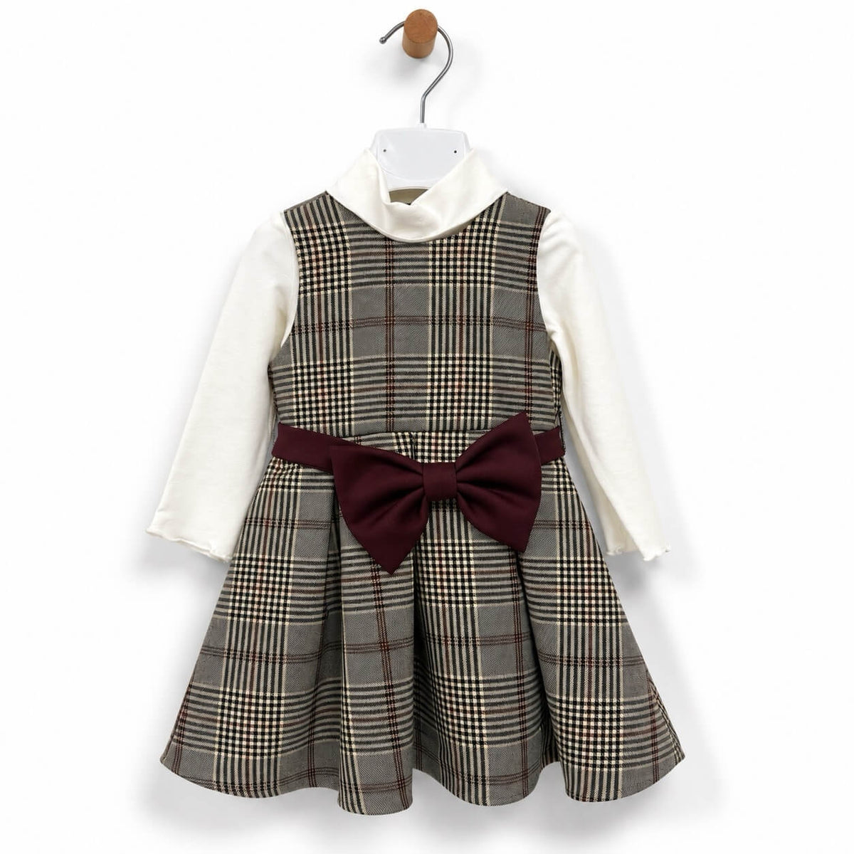 Completo Bimba con Abito Scozzese e Maglia – DFY