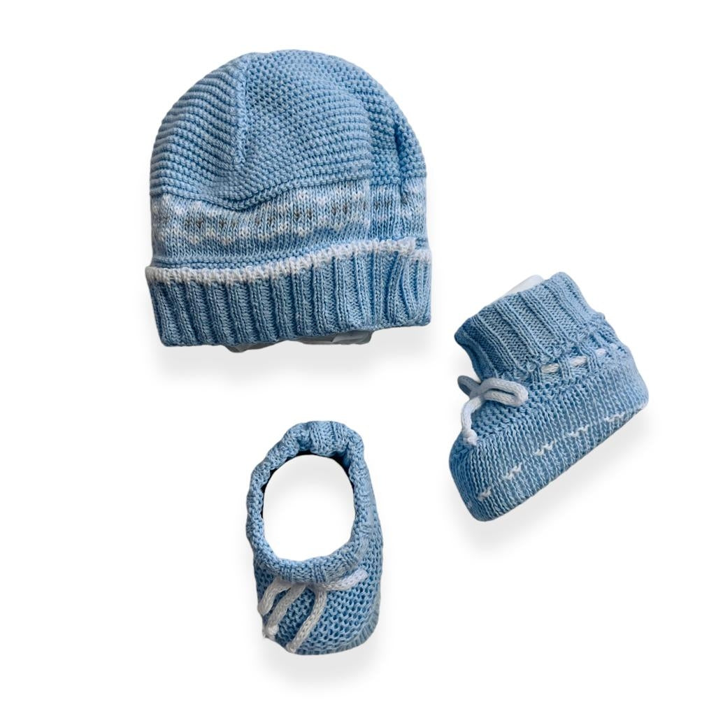 Set Cappello+Scarpe in Cotone 0/3 Mesi - Mstore016