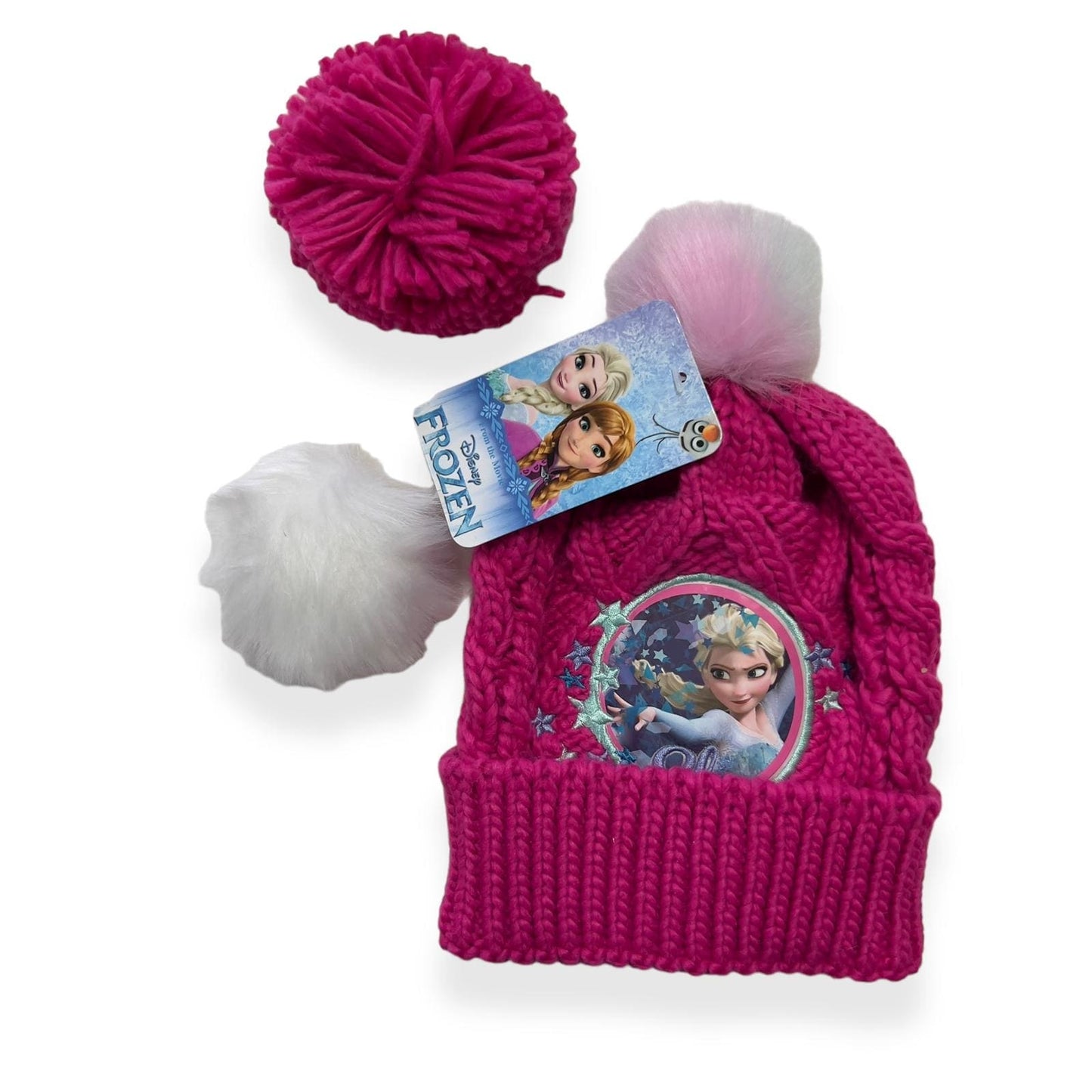 Cappello in Lana Frozen con 3 Pompons intercambiabili - Mstore016