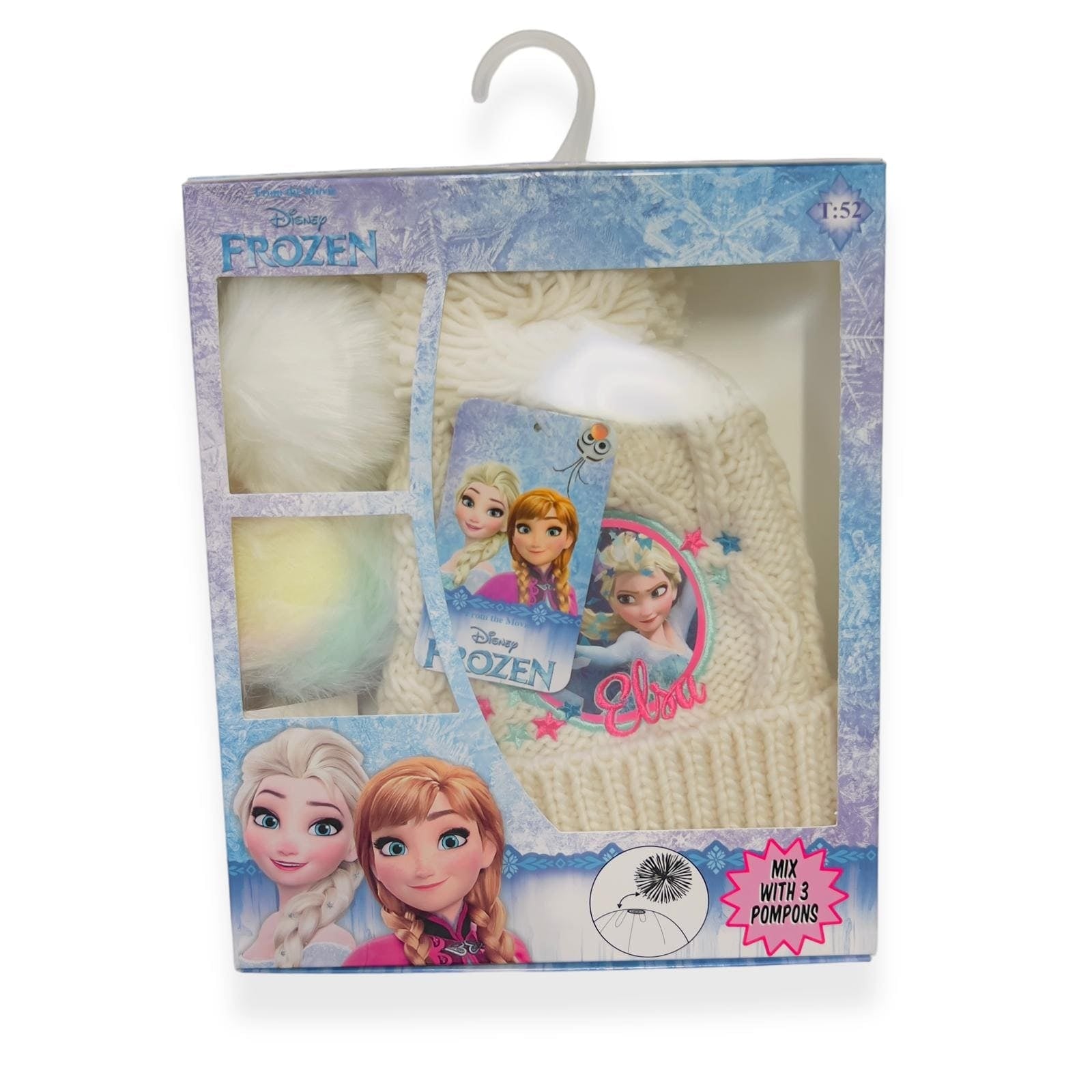 Cappello in Lana Frozen con 3 Pompons intercambiabili - Mstore016