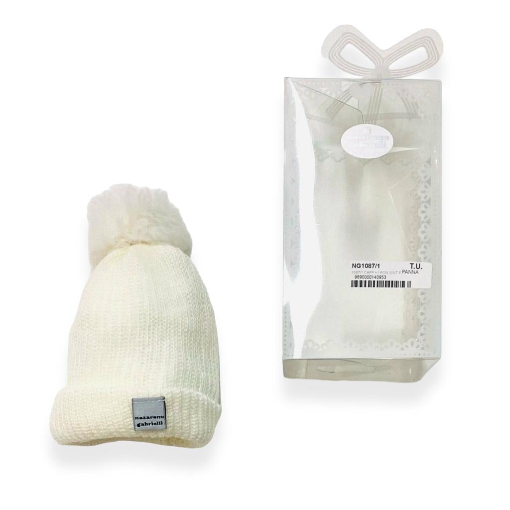 Cappello in Misto Lana Panna - Mstore016