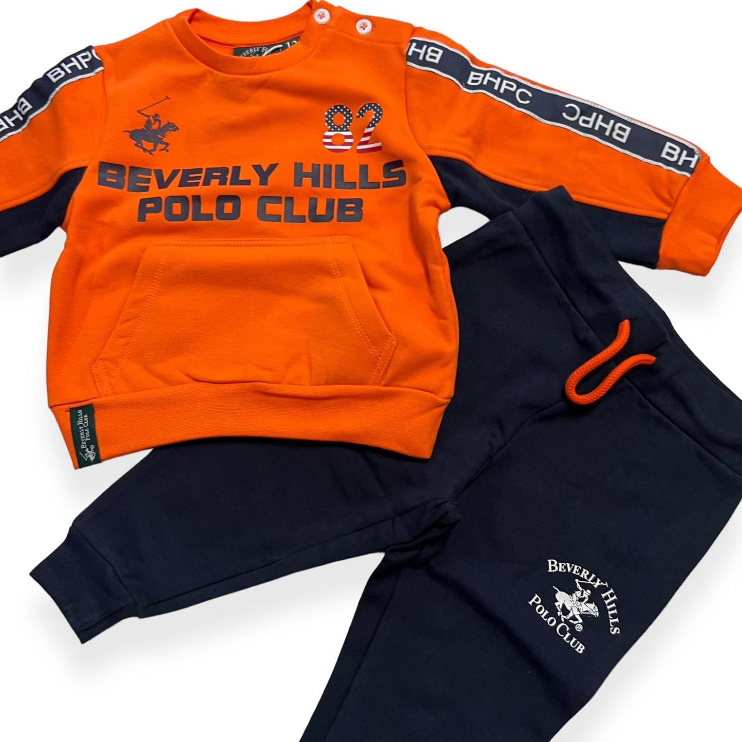 Beverly Hills Polo-Sweatshirt-Trainingsanzug für Neugeborene