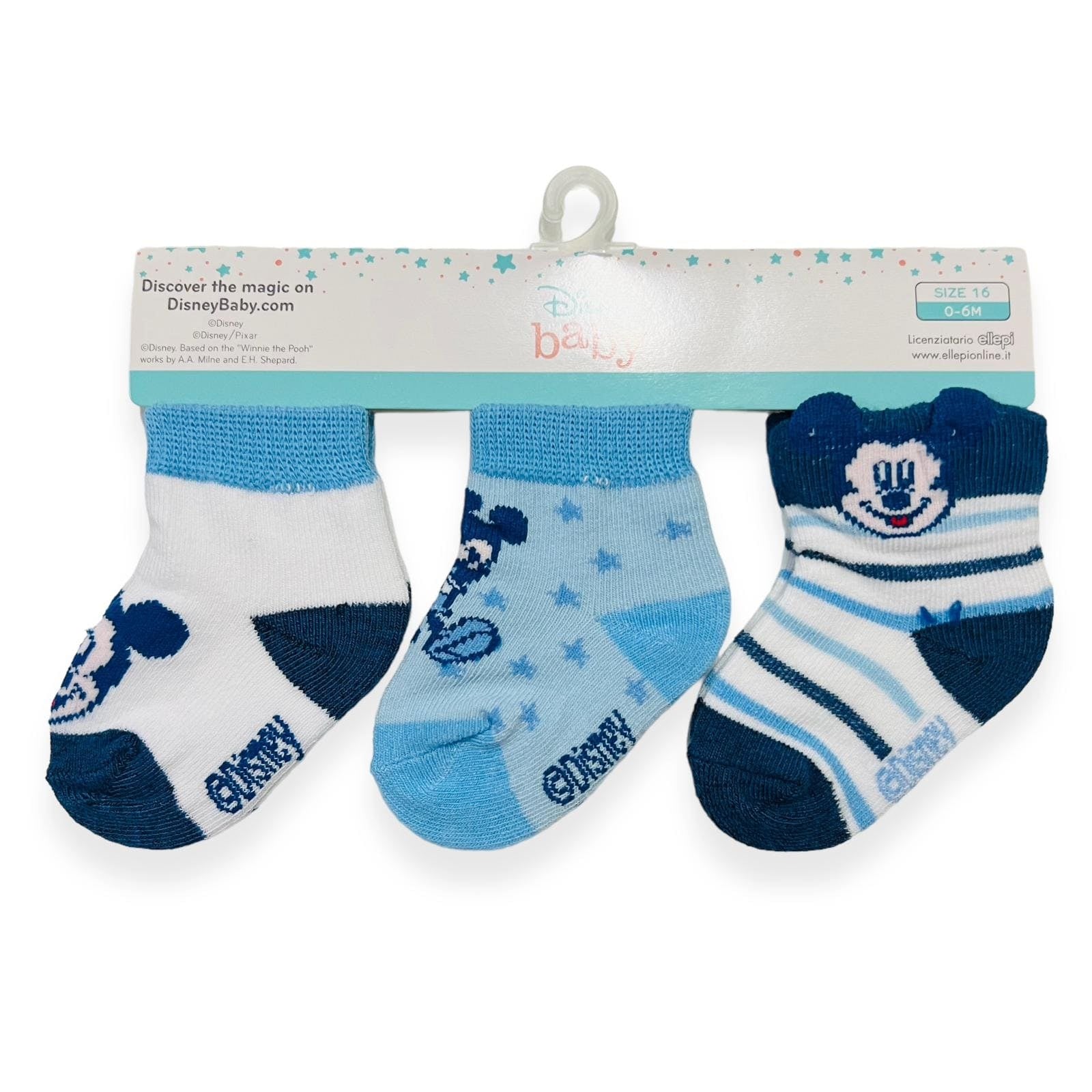 Tris Socken 0/6 Monate Disney Mickey Mouse