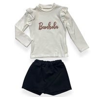 Warmes Baby-Mädchen-Outfit aus Baumwolle