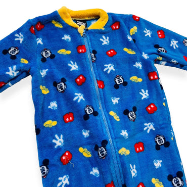 Michey Mouse Chenille-Einteiler-Pyjama