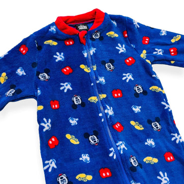 Michey Mouse Chenille-Einteiler-Pyjama