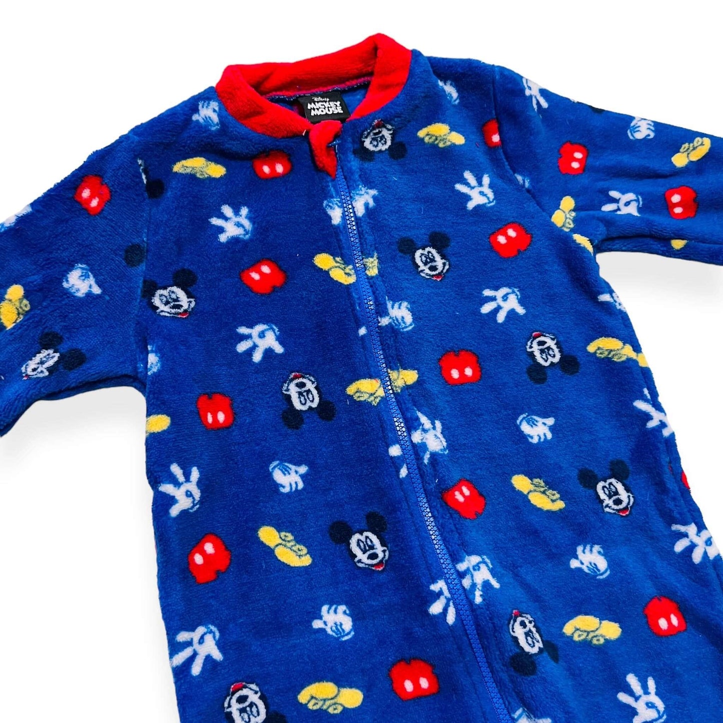 Mickey-Mouse-Chenille-Einteiler-Pyjama