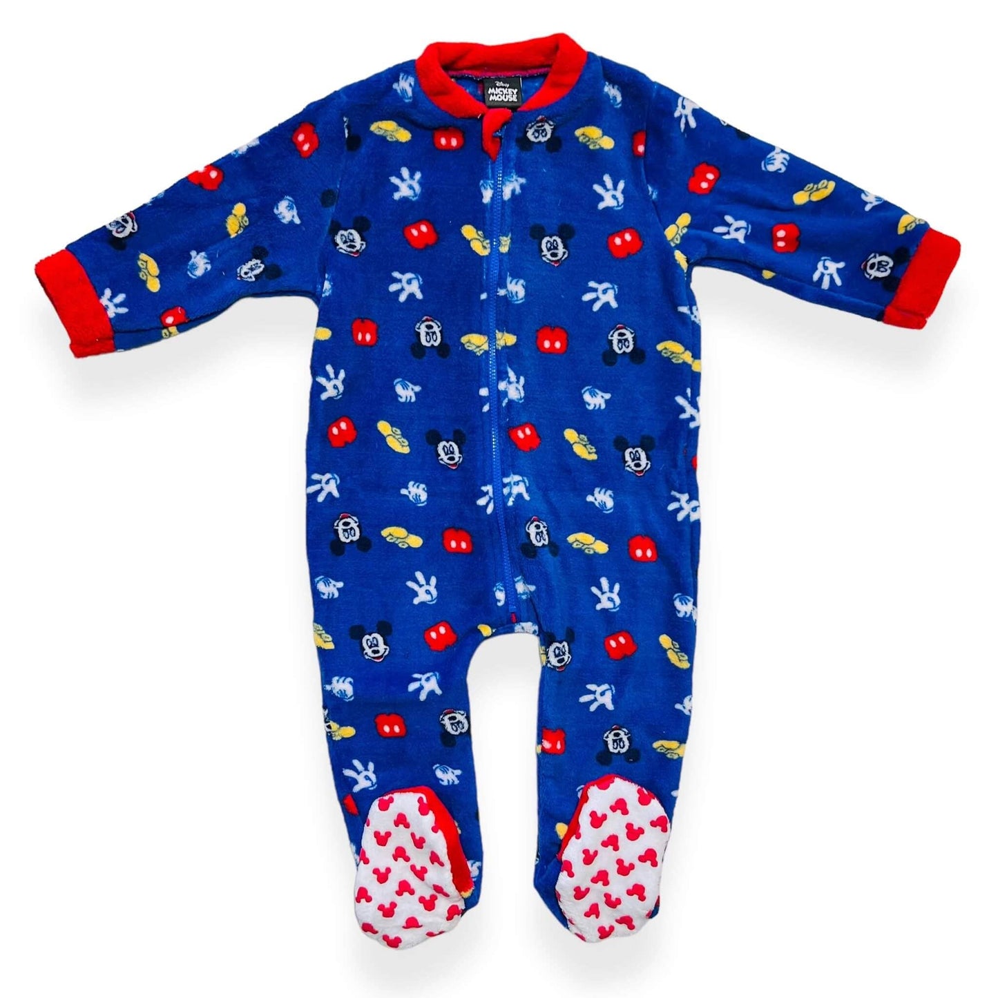 Michey Mouse Chenille-Einteiler-Pyjama