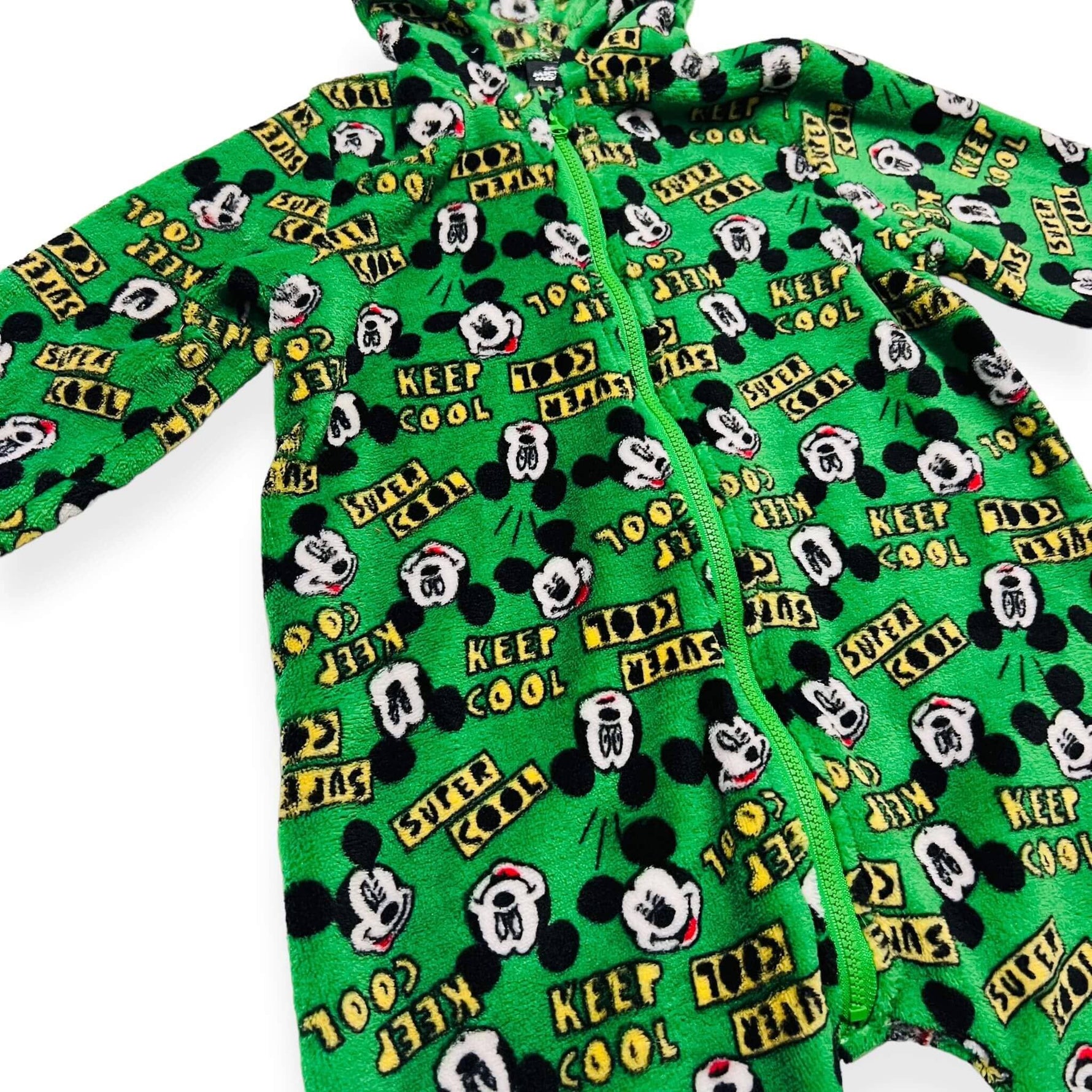Korallenroter Mickey-Mouse-Einteiler-Pyjama