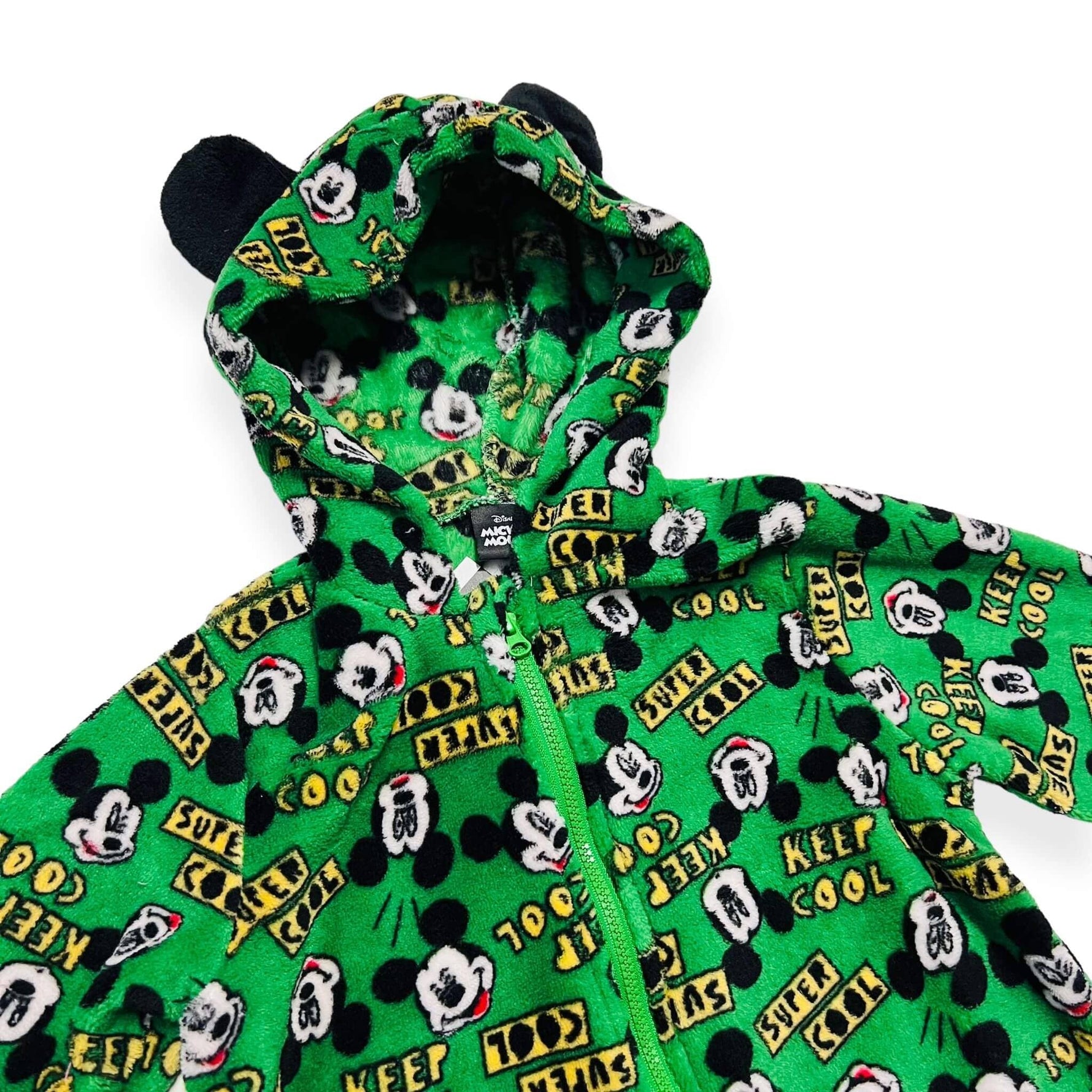 Korallenroter Mickey-Mouse-Einteiler-Pyjama