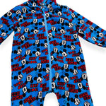 Korallenroter Mickey-Mouse-Einteiler-Pyjama