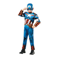 Captain America Kostüm mit Muskeln 