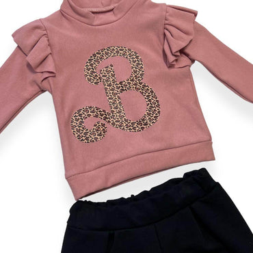 Warmes Baby-Mädchen-Outfit aus Baumwolle