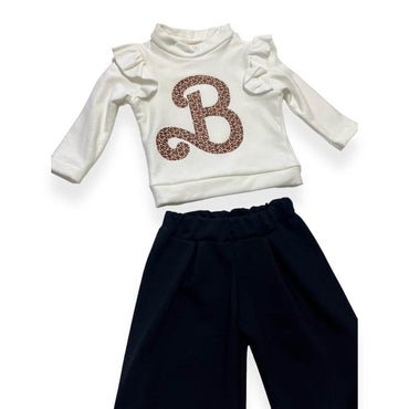 Warmes Baby-Mädchen-Outfit aus Baumwolle