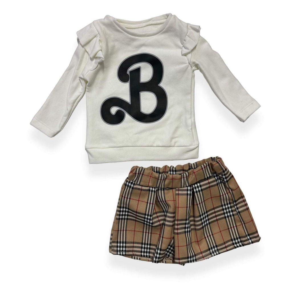 Warmes Baby-Mädchen-Outfit aus Baumwolle