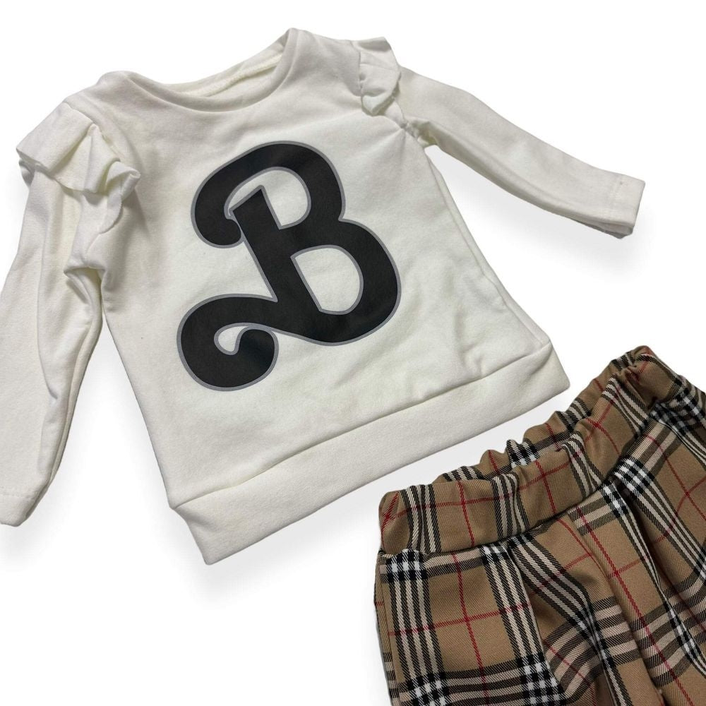 Warmes Baby-Mädchen-Outfit aus Baumwolle