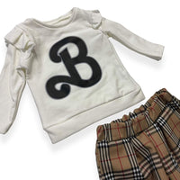 Warmes Baby-Mädchen-Outfit aus Baumwolle