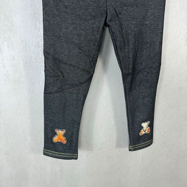 Gepolsterte Plüsch-Jeans-Leggings für Mädchen