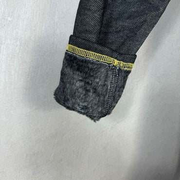 Gepolsterte Plüsch-Jeans-Leggings für Mädchen