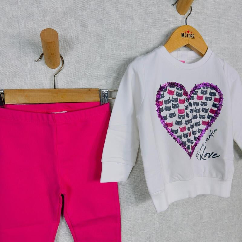 Pierre Cardin Baumwoll-Trainingsanzug für Baby-Mädchen