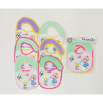 6 Bavette in spugna Pastello - Mstore016 - Bavette neonata - Pastello