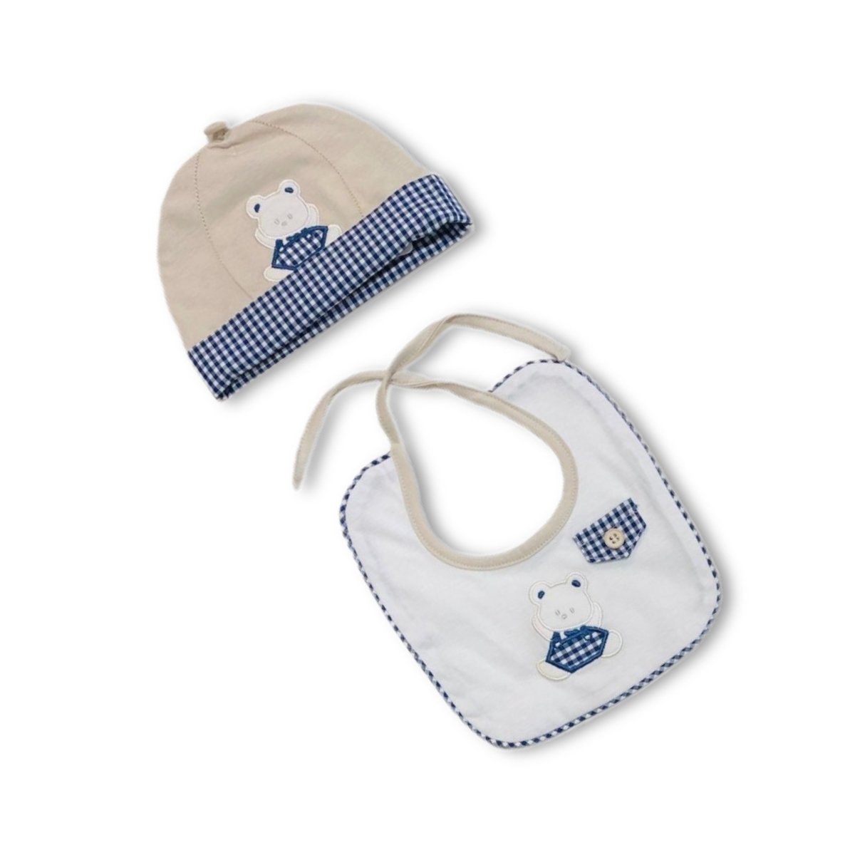 Cappello+bavaglino Bidibimbo 0/3 Mesi - Mstore016 - Set cappello+Scarpetta - Bidibimbo