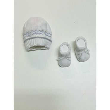 Set Cappello+Scarpe in Cotone 0/3 Mesi - Mstore016