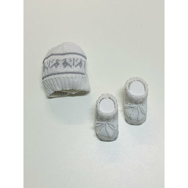 Set Cappello+Scarpe in Cotone 0/3 Mesi - Mstore016