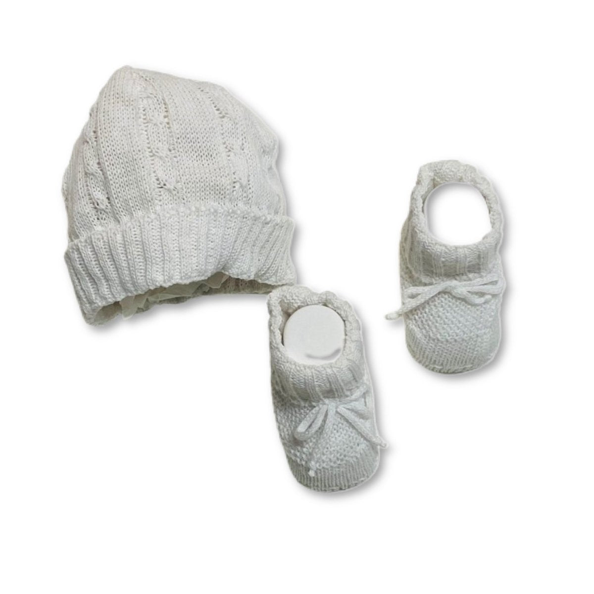 Set Cappello+scarpe in Cotone 0/3 Mesi - Mstore016 - Set neonata - La Rocca